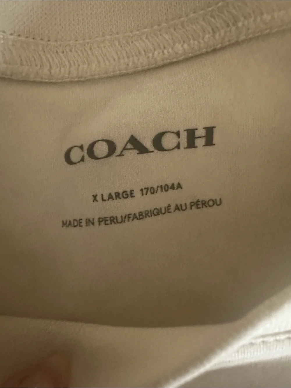Coach Lot of Two Short Sleeve Tee Shirts in White (XL) and Gray(L)
